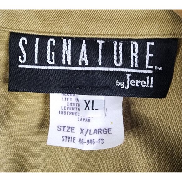 Signature by Jerell Vest Womens XL Beige Denim Floral Patchwork Button Front - Picture 4 of 11